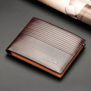 Baellerry Short Bifold Wallet Leather Card Holder Men Clutch (Dark Brown)