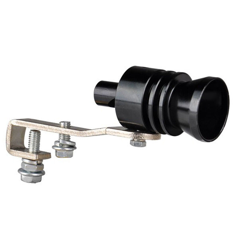 Aluminum Car Motorbike Exhaust Tip Whistler Turbo Sound Simulator Black Newly