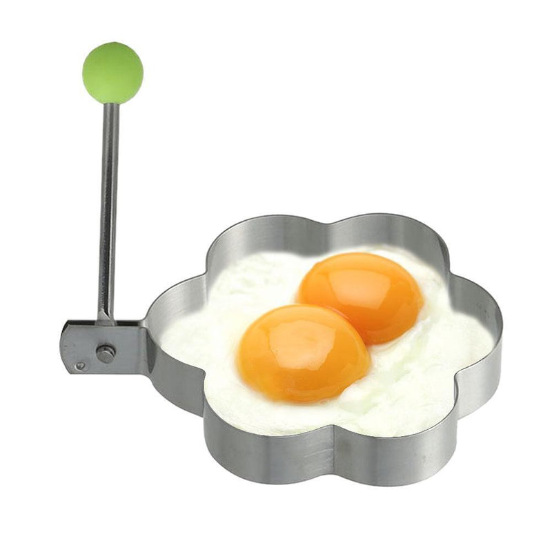 Stainless Steel Omelette Egg Frying Mold Love Round Star Mold(Flower)