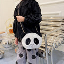 Cute Panda Crossbody Bag Kids Plush Chain Shoulder Bags Small Purse (B)