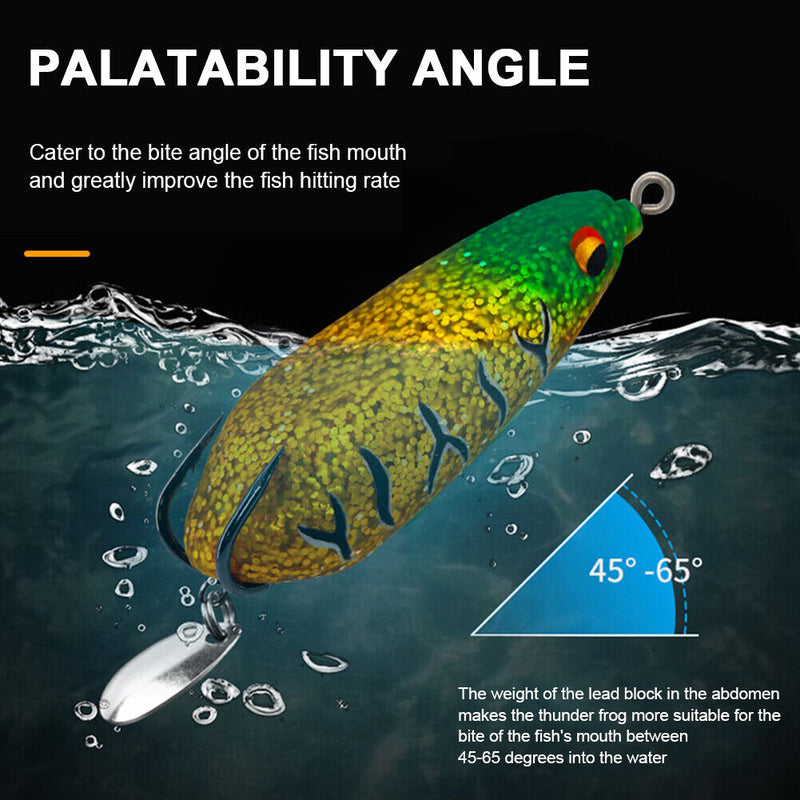 Reflective Sequins Frog Crankbait Fishing Lures 86mm 25g Artificial Wobbler B