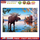 Lakeside Elk 5D DIY Full Drill Diamond Painting Embroidery Kit Cross Stitch