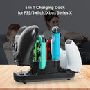 6 in 1 Charger Charging Station for Joy Con PS5 Xbox Series X S Controller Newly