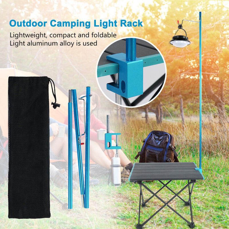 Outdoor Camping Portable Folding Lamp Bracket Pole Tent Hanging Light Holders