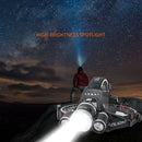 Camping Head Torch Three Headlights Hunting Fishing Headlamp USB Rechargeable