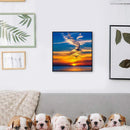 Oil Paint By Numbers Picture DIY Painting Ocean Sunset Painting Kit Artwork