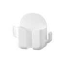 Wall Mounted Organizer Storage Box with Hooks Phone Remote Control (White) Newly