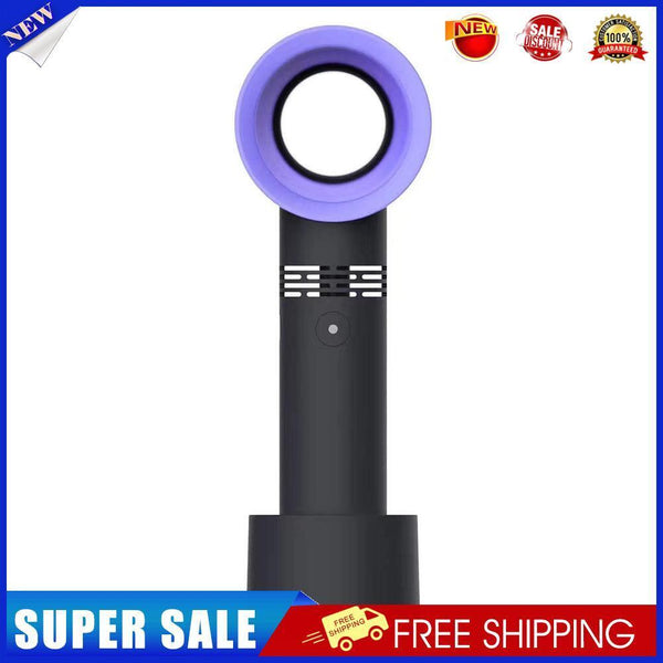 Portable Bladeless Cooling Fan Summer Personal Handheld Desktop Fan (Black)