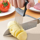 Fish Meat Cutting Vegetable Holder Food Slice Assistant Cutter Onion Slicer