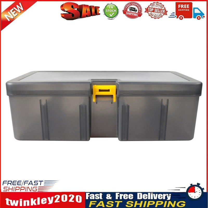 Plastic Dual Layer Waterproof Fishing Tackle Box Lures Bait Storage Case Newly