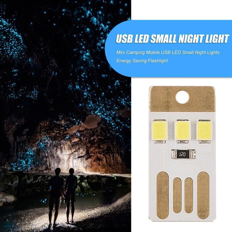 Outdoor Camping Mini LED Lights Energy Saving Rechargeable Lamp (1pcs)
