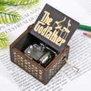Retro Black Hand Cranked Music Box Wood Kid Child Birthday Gift Home Decor Newly