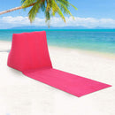 Inflatable Beach Mat Camp Lounger Back Pillow Triangle Cushion (Rose Red) Newly
