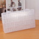 64 Grids Rhinestone Embroidery Organizer Accessory Square Jewelry Nail Organizer