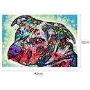 5D DIY Full Drill Diamond Painting Colorful Dog Cross Stitch Embroidery Kit