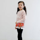 Cute Candy Crossbody Bag Girls Kids PU Shoulder Small Money Pouch (Orange)