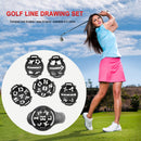 7pcs Golf Ball Line Liner Marker Multi-Template Drawing Alignment Mark Sign Tool