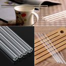 Transparent Party Supplies Glass Straws Clean Brush Reusable Straight Tube