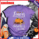 Leaves are falling, autumn is calling Tee-07090 XXL-Purple T-Shirt