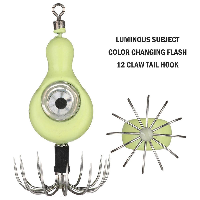 Fishing lures Light LED Deep Sea Glowing Luminous Cuttlefish Squid Jig Hook Bai.