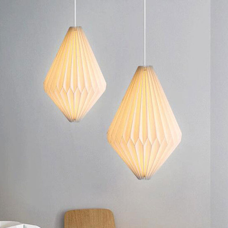 Nordic Creative Paper Origami Lantern Shade Pendant Light Decor (Diamond) Newly