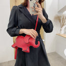 Fashion Women Elephant Shape Solid Color Wallet Mini Wristlet Bags Crossbody Bag
