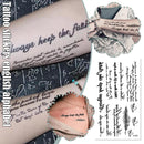 Waterproof Temporary Tattoos Sexy Romantic Tattoo Stickers  Letters Feather_