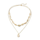 Gifts Cowry Seashell Pendant Multilayer Shell Necklace Beach Jewelry Bohemian