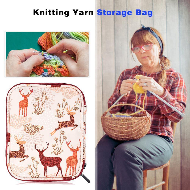 Knitting Yarn Storage Bag Case Crochet Hook Thread Organizer Holder Sewing