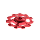 2pcs 11T Bike Aluminum Alloy Bearing Jockey Wheel Rear Derailleur(Red) A
