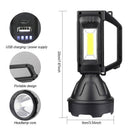 Fishing Flashlight Camping Solar LED Searchlight Fishing Light USB Rechargeable