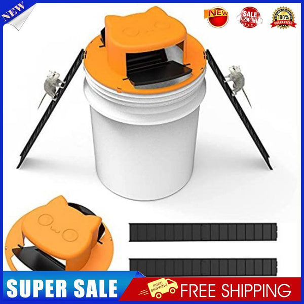 Cat Head Smart Mouse Rat Trap Flip N Slide Bucket Lid Door Mousetrap (2pcs)