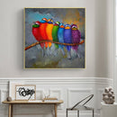 DIY Printed Colorful Bird Cross Stitch Full Embroidery Canvas Home Wall Dec