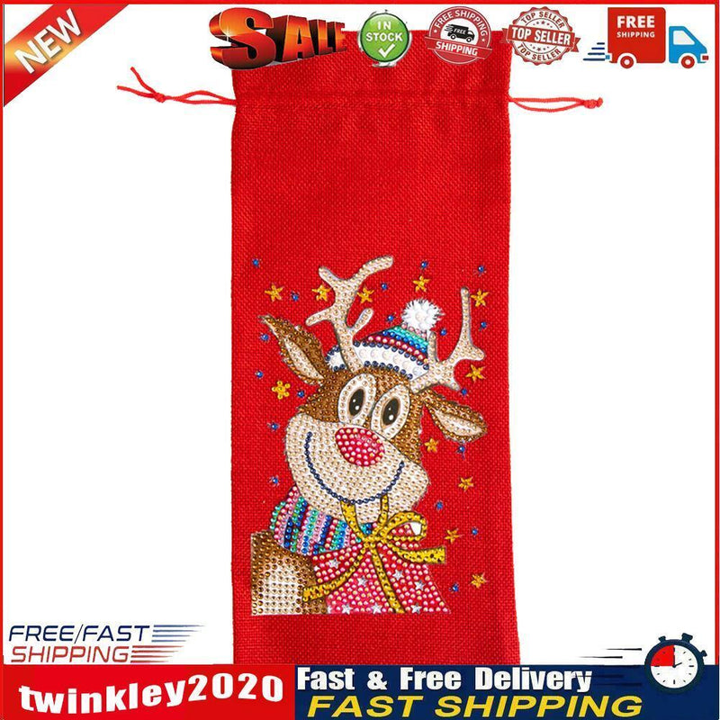 DIY Special Drill Diamond Painting Christmas Wine Bottle Covers (TB011) Newly