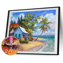 5D Diamond Painting Seaside Village Full Round Drill Rhinestone DIY Decoratio