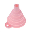 Protable Mini Silicone Foldable Oil Funnel Hopper Kitchen Tool/Nordic Pink