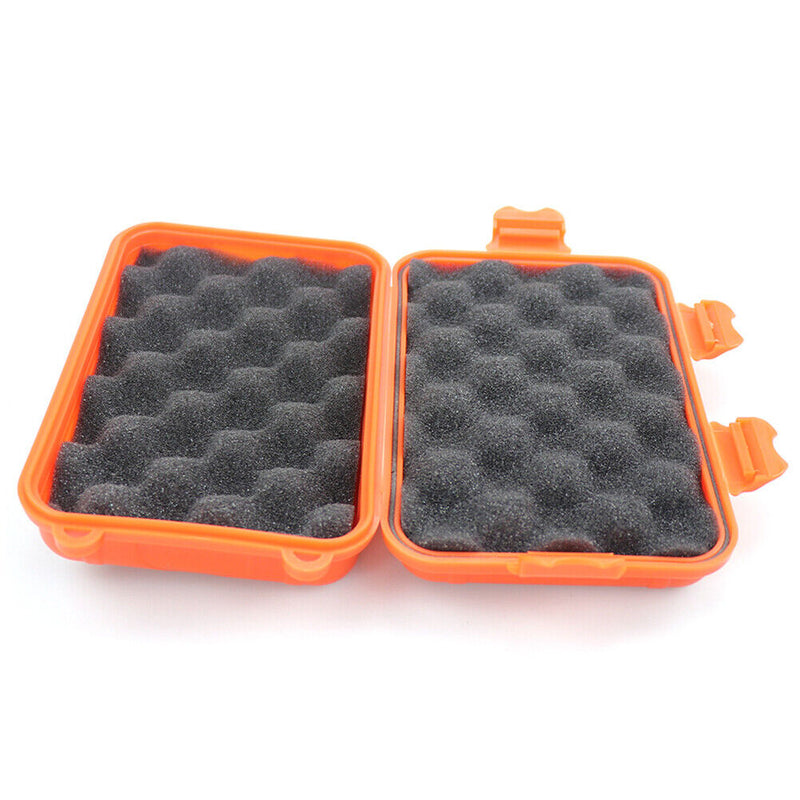 Outdoor Waterproof Sealed Box Shockproof EDC Tools Storage Case (Orange M) Newly