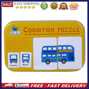 32pcs Iron Box Early Educational Cards Baby Enlightenment Toys (Traffic)