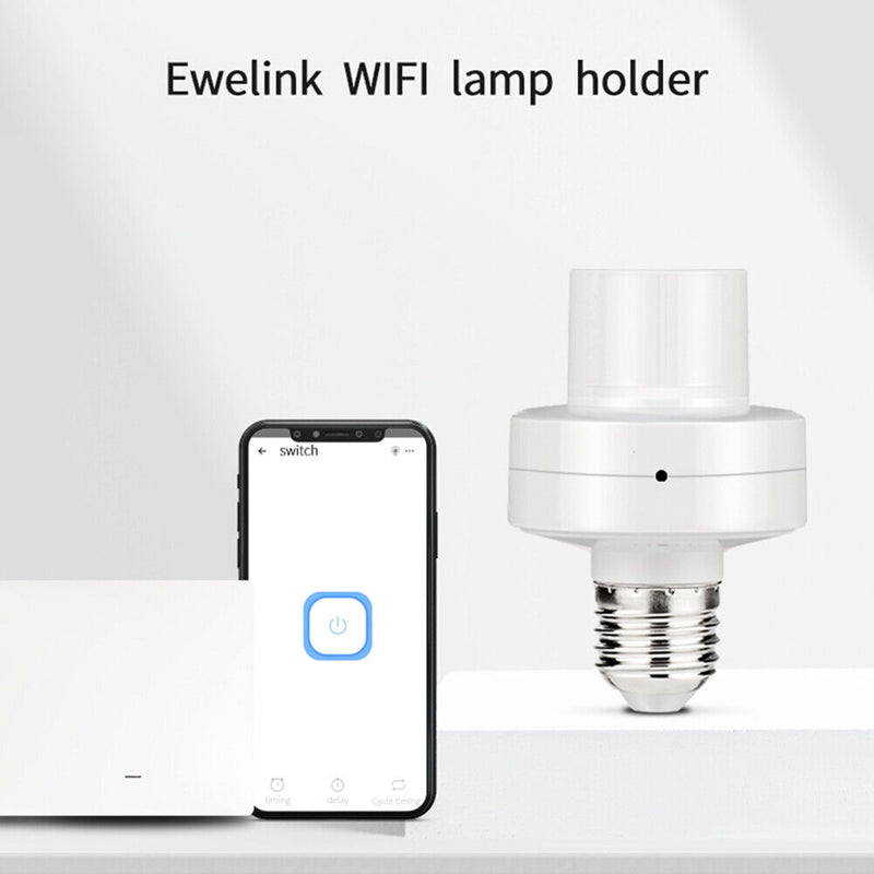 Smart Bulb Baseball Adapter Socket APP Control WiFi LED Lamp Socket