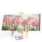 Pink Tulip Oil Paint By Numbers Kits DIY Handpainted on Canvas Gift Unframed