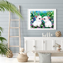 5D DIY Diamond Painting Rabbits Full Round Drill Mosaic Picture Kit Wall Deco
