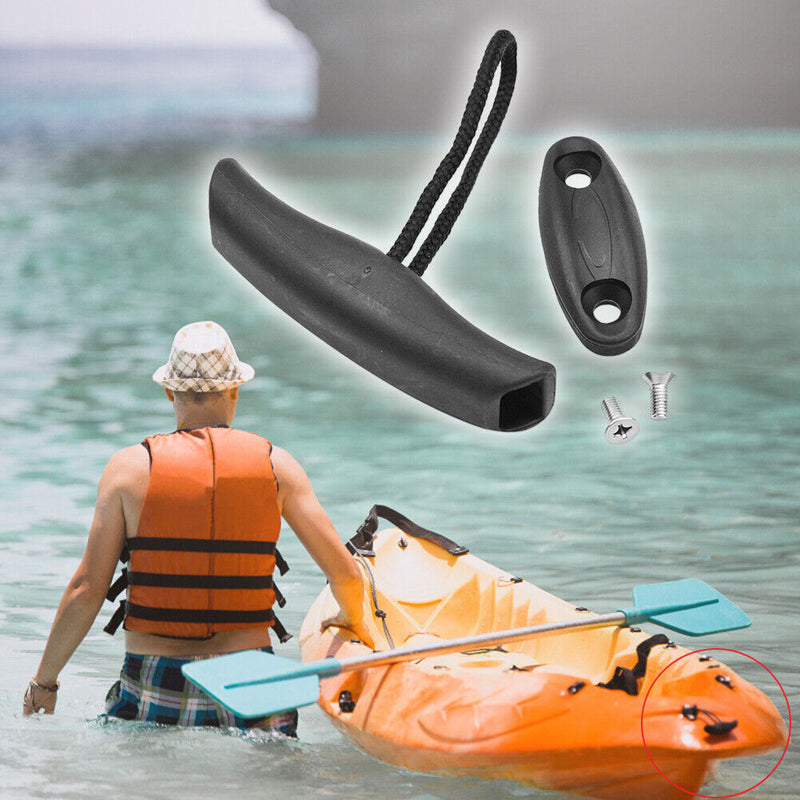 Kayak Boat Canoe Paddle T Handle Nylon Dinghy Tail Rudder Carry Handles w/Screws