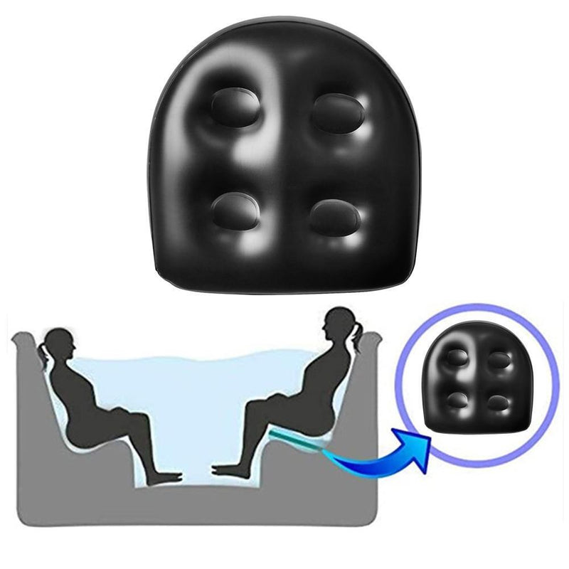 2pcs Inflatable Cushion Tub Anti-Hemorrhoids Inflatable Seat Pad (Black)