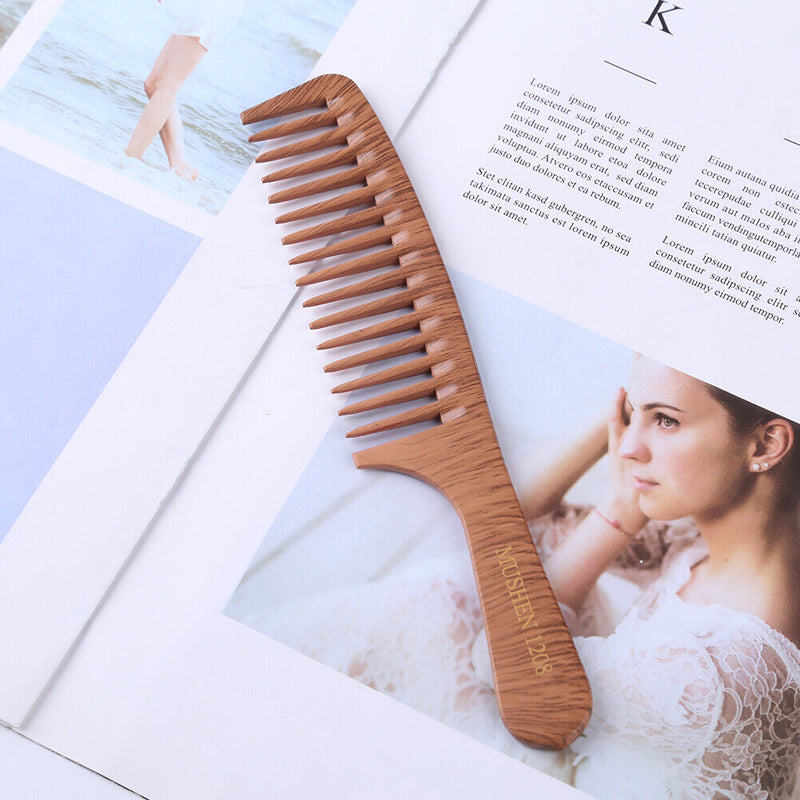 Wooden Smooth Comb Scalp Massage Anti Tangling Static Salon Hair Brush (08)