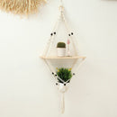 Flower Pot Wall Decoration Plants Holder Cotton Rope Basket Flower Pot Hanging