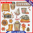 11CT Printed Full Cross Stitch DIY Autumn Scene Hand Painting Room Decoration
