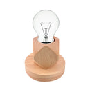 Solid Wood Table Lamp Base E27 220V Wooden Light Holder w/Switch Line (D) Newly
