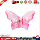 Butterfly Hair Claws Clip Women Korean Transparent Sweet Hairpin (Pink) Newly