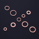 200pcs Kupfer-Unterlegscheibe Dichtung flach legen Ring Sortiment Dichtungssatz