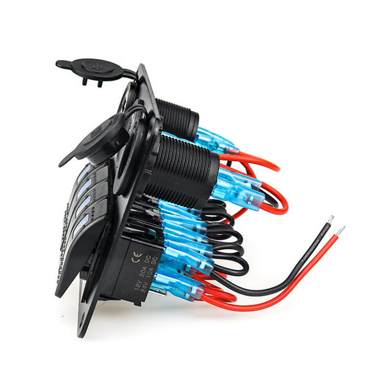 Rocker Switch Panel Outlet Combination Switches Lighter Socket Circuit Breaker